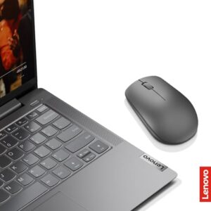 Lenovo 530 Full Size Wireless Computer Mouse for PC, Laptop, Computer with Windows – 2.4 GHz Nano USB Receiver – Ambidextrous Design – 12 Months Battery Life – Graphite Grey