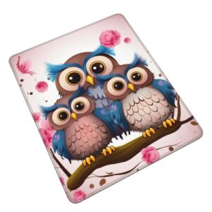 Cute Owls Print Mouse Pad Non-Slip Rubber Base Mousepads Cute Computer Mouse Mat for Laptop Computers Office Desk Accessories 7 x 8.6 in
