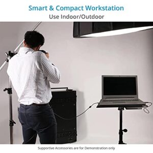 PROAIM Universal Laptop Workstation for Tethered Shooting. Size 16×13” Fits All Laptops, Quick C-Stand Adapter. Complete Safety – Anti-Slip Mat. Efficient & Compact – Use Indoor/Outdoor (WS-03)