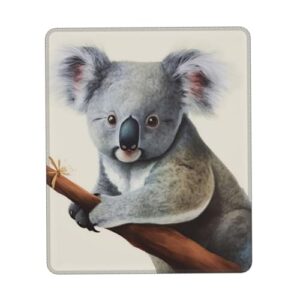 Koala and Butterfly Print Mouse Pad Non-Slip Rubber Base Mousepads Cute Computer Mouse Mat for Laptop Computers Office Desk Accessories 7 x 8.6 in