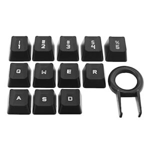 Occus 12PCS keycaps Keyboard Key Cap W/Key Puller Kit Replacement For L0gitech G413 G910 G810 Mechanical Keyboard Repair Accessories
