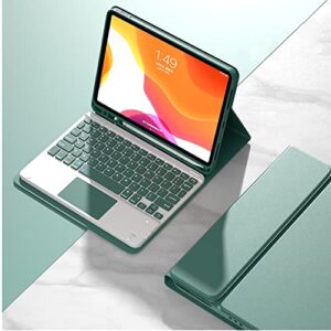 iPad 10.2” 9th/8th/7th Gen Keyboard Case iPad 9 8 7/Air3 Pro10.5 Slim Smart Case Magnetic Detachable Bluetooth Keyboard Trackpad Cute Color Keycap (iPad 10.2”/10.5”, Dark Green)