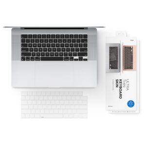 elago Ultra Thin Keyboard Skin for MacBook Pro M3 14” & 16” and MacBook Pro M1/M2 MacBook 16″ & 14” and MacBook Air M2 13″ & 15” [A2991/A2918/A2485/A2442/A2681/A2779/A2780/A2941] (Transparent)