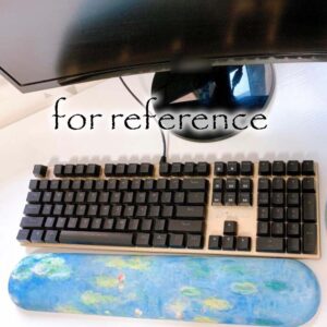 Blue Memory Foam Mouse Wrist Rest Lotus Laptop Mouse Pad Oil Painting Mechanical Keyboard Wrist Support