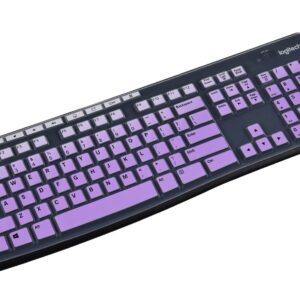 Keyboard Cover for Logitech MK270 MK295 Keyboard, Logitech MK295 MK270 MK260 MK200 & Logitech K270 Keyboard Cover Skin Protector – Gradual Purple