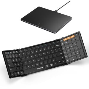 ProtoArc XK01 Foldable Full Keyboard and Wired Full High Precision Trackpad for Windows