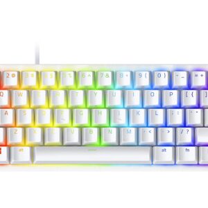 Razer Huntsman Mini 60% Gaming Keyboard: Fast Keyboard Switches – Linear Optical Switches – Chroma RGB Lighting – PBT Keycaps – Onboard Memory – Mercury White