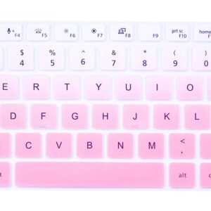 Keyboard Cover Skin Compatible for Dell Latitude 5440 5430 5431 5420 14″, Dell Latitude 14″ 7440 7430 7420 7410, Dell Latitude 14″ 9000 9420 9430, Dell Latitude 9520 9510 7520 15.6″ (Gradient Pink)