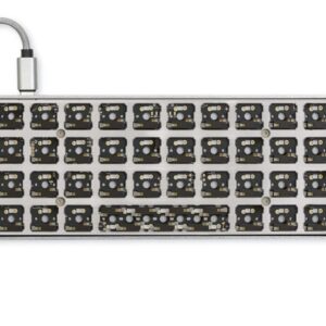 Drop Planck Mechanical Keyboard Kit V6 — DIY Compact 40% Ortholinear Layout, Kaihua Hotswap Sockets, Programmable PCB, USB-C, and Aluminum Case (High-Pro), Space Gray
