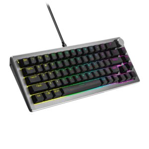 Cooler Master CK720 Hot-Swappable 65% Space Gray Mechanical Gaming Keyboard, Kailh Box V2 Tactile Brown Switches, Customizable RGB, USB-C Connectivity, 3-Way Dial, QWERTY (CK-720-GKKM1-US)