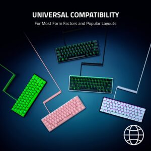 Razer PBT Keycap + Coiled Cable Upgrade Set: Durable Doubleshot PBT – Universal Compatibility – Keycap Removal Tool & Stabilizers – Tactically Coiled & Designed – Braided Fiber Cable – Quartz Pink