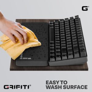 GRIFITI Fat Wrist Pad 14 X 2.75 X 0.75 Inch Computer Keyboard Rest Support for Tenkeyless Ergonomic Gaming Wrists Rests Pads – Desk Keyboards Resting Accessories for Carpal Tunnel