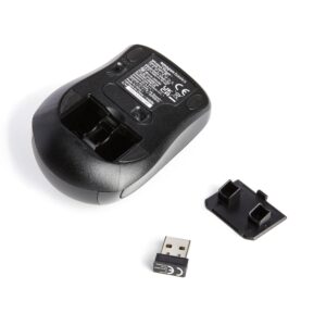 Amazon Basics 2.4 Ghz Wireless Optical Computer Mouse with USB Nano Receiver, Black