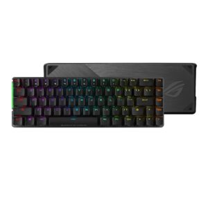 ASUS ROG Falchion NX 65% Wireless RGB Gaming Mechanical Keyboard | ROG NX Red Linear Switches, PBT Doubleshot Keycaps, Wired / 2.4G Hz, Touch Panel, Keyboard Cover Case, Macro Support,Black
