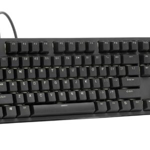 DROP ENTR Mechanical Keyboard — Tenkeyless Anodized Aluminum Case, Doubleshot Shine-Through PBT Keycaps, N-Key Rollover, USB-C, White Backlit LED, Fast & Linear Switches (Black, Gateron Yellow)