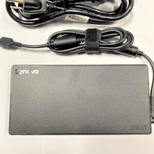 Lenovo ThinkPad 230W Slim Tip AC Adapter ( 4X20E75111 , Lenovo Original Packaging) for All Slim Tip Connection Models, BLACK